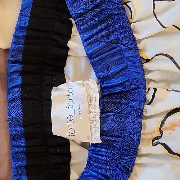 Forte_Forte designer pants, woman's face, flowers, 100% Cotton, Italian Sm/Md - Picture 8 of 13